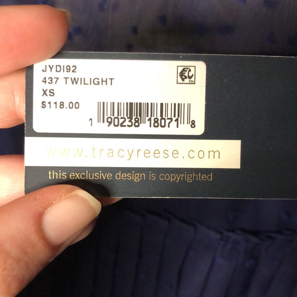 Plenty sheer pleated long sleeve in twilight - Picture 6 of 8